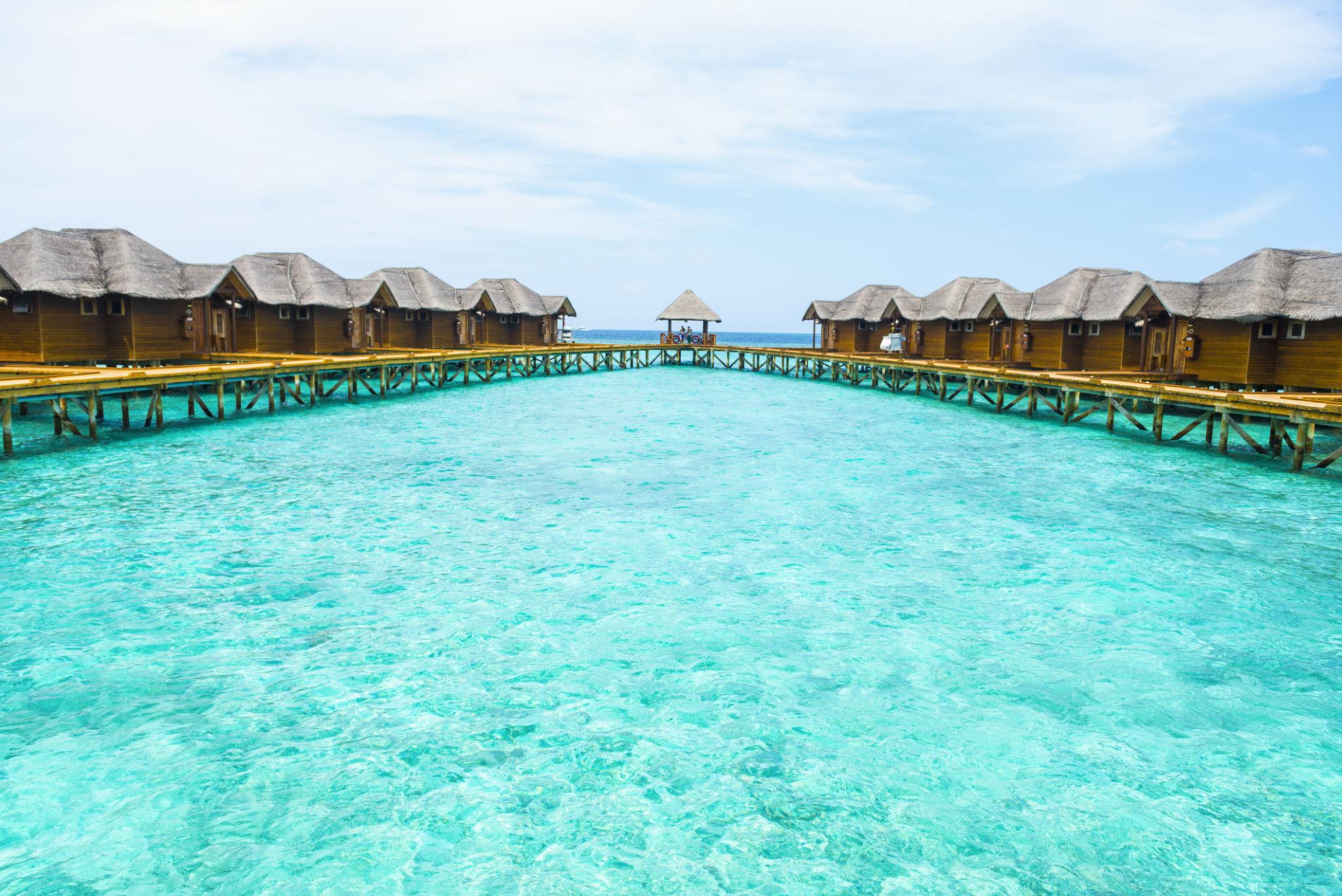 Maldives private island and water villa